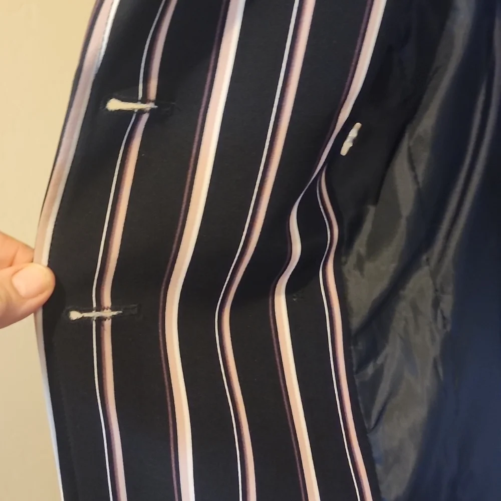 Torrid Black, Pink and White Striped Jacket - Picture 7 of 13